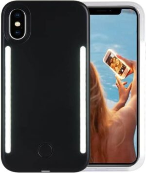 kado ulang tahun untuk sahabat wanita dan perempuan yang murah tapi berkesan; casing smartphone iphone lampu led (LED Illuminated Selfie Light Cell Phone Case Cover)