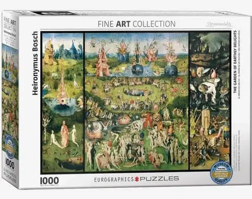 kado ulang tahun untuk sahabat/teman dekat terbaik; The Garden of Earthly Delights by Heironymus Bosch (1000 Piece) Puzzle