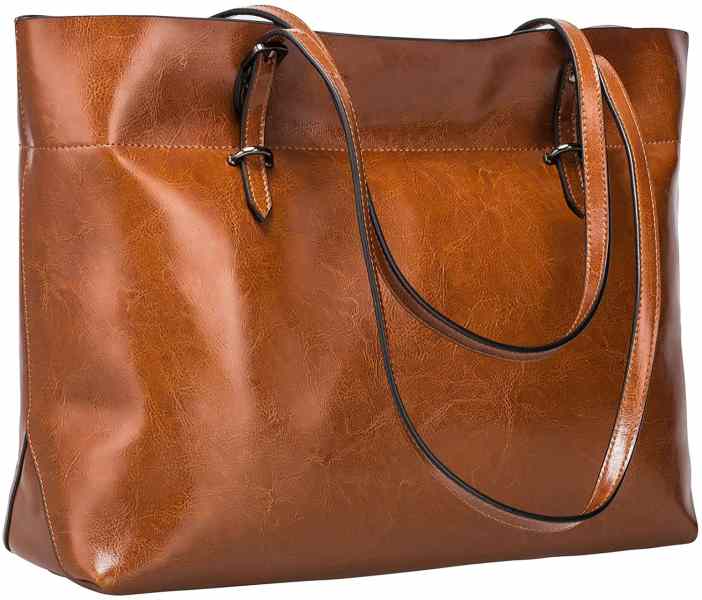 kado hari ibu terbaik untuk ibu tercint yang sederhana dan bermanfaata: Women Vintage Genuine Leather Tote Shoulder Bag (Unisex)