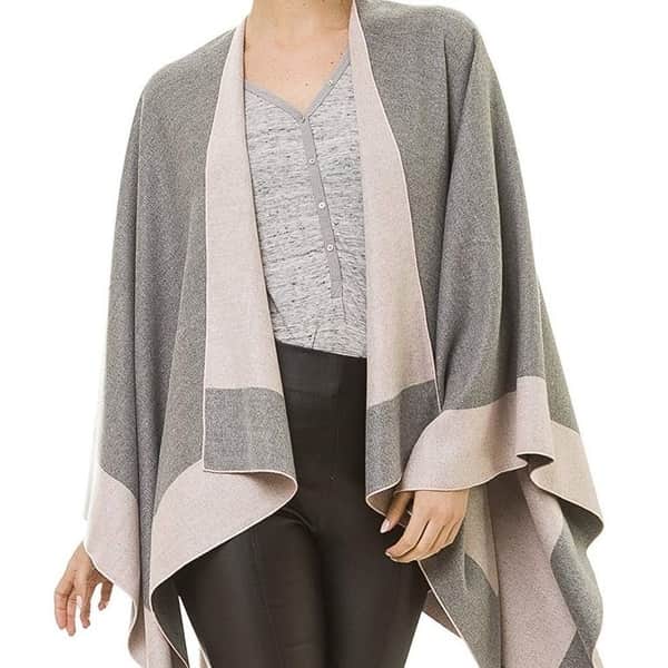 kado hari ibu terbaik untuk ibu tercinta yang sederhana, bermanfaat dan berkesan: Women's Shawl Wrap Poncho, Cape Cardigan Sweater