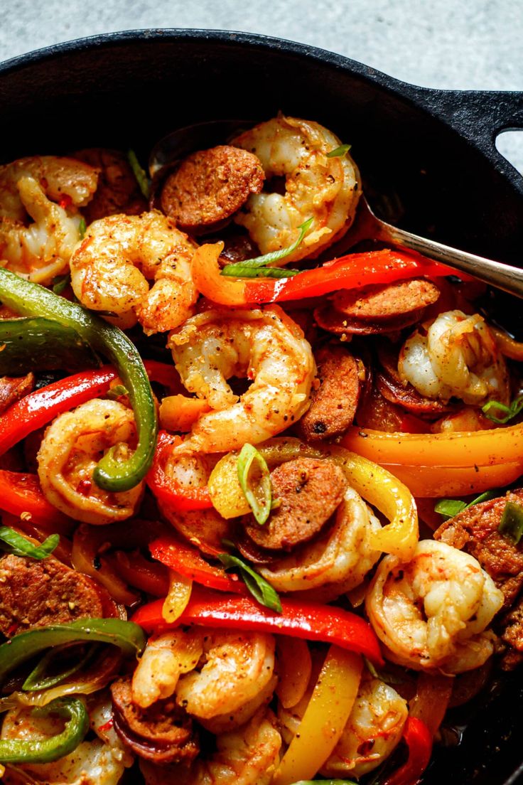 Cajun Shrimp and Sausage Skillet