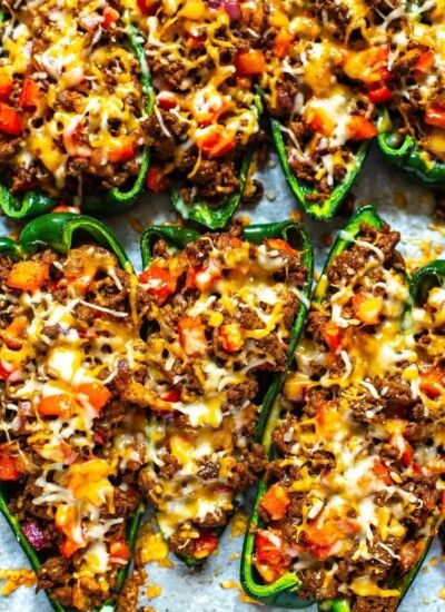 Philly Cheesesteak Stuffed Peppers (Low Carb)