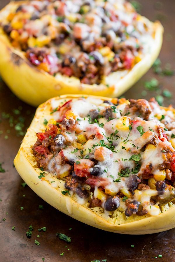 Southwest Taco Stuffed Spaghetti Squash