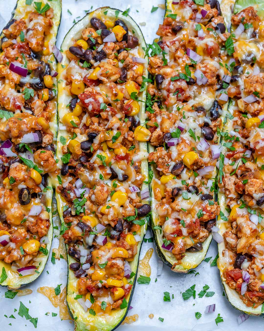 Taco Stuffed Zucchini Boats